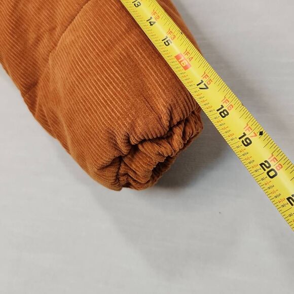 Forever 21 Women's Size Large Brown Corduroy Puffer Teddy Jacket - Picture 10 of 11